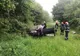 FOTO+VIDEO Mașină răsturnată, pe DN10, între Teliu și Brădet