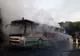 VIDEO+FOTO Autobuz în flăcări, pe DN10, la Teliu! Trafic întrerupt