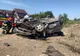 Autoturism lovit de locomotivă, la Codlea