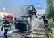 VIDEO+FOTO Un camion a luat foc în curtea Elmas!