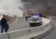 Dubă cuprinsă de flăcări (VIDEO)