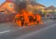 VIDEO Maşină în flăcări, la Braşov