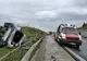 Autoturism răsturnat pe un drum din Cluj! Primul ajutor a fost acordat de personal medical din Braşov şi Ungaria (FOTO)
