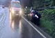 Maşină răsturnată, între Braşov şi Predeal! Trafic îngreunat