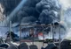 Incendiu violent pe DN1, la un depozit de anvelope din Veștem