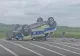 Autospeciala poliției, răsturnată în timpul unei urmăriri