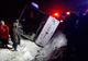 VIDEO Autocar RĂSTURNAT, pe DN 1