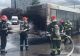 VIDEO+FOTO Autobuz Codreanu, în flăcări, în zona Gării Brașov! 10 călători s-au autoevacuat